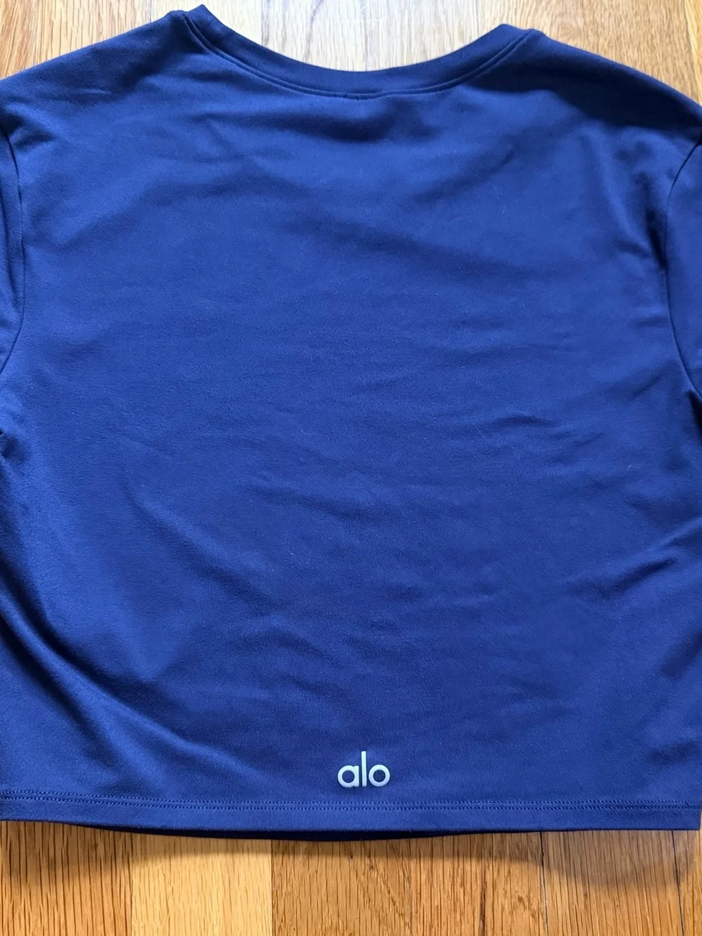 Alo Alosoft Crop Finesse Short Sleeve - Navy